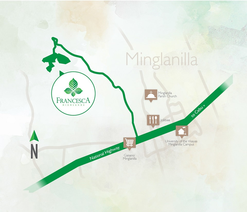 Francesca Highlands Vicinity Map Location