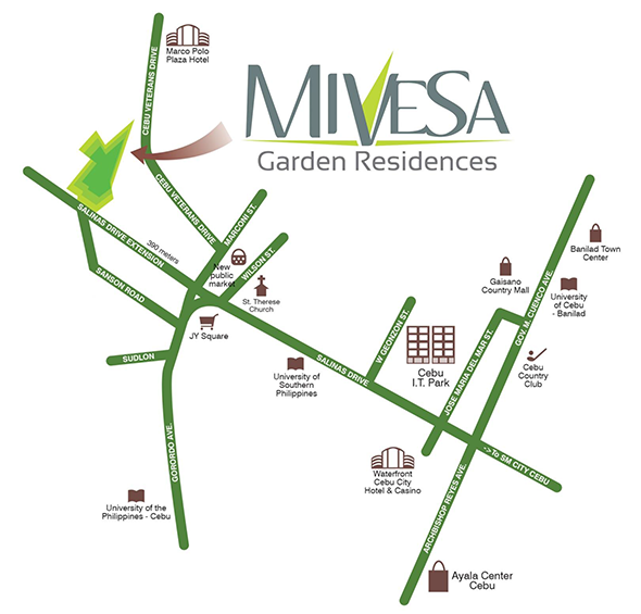Mivesa Garden Residences Cebu Location